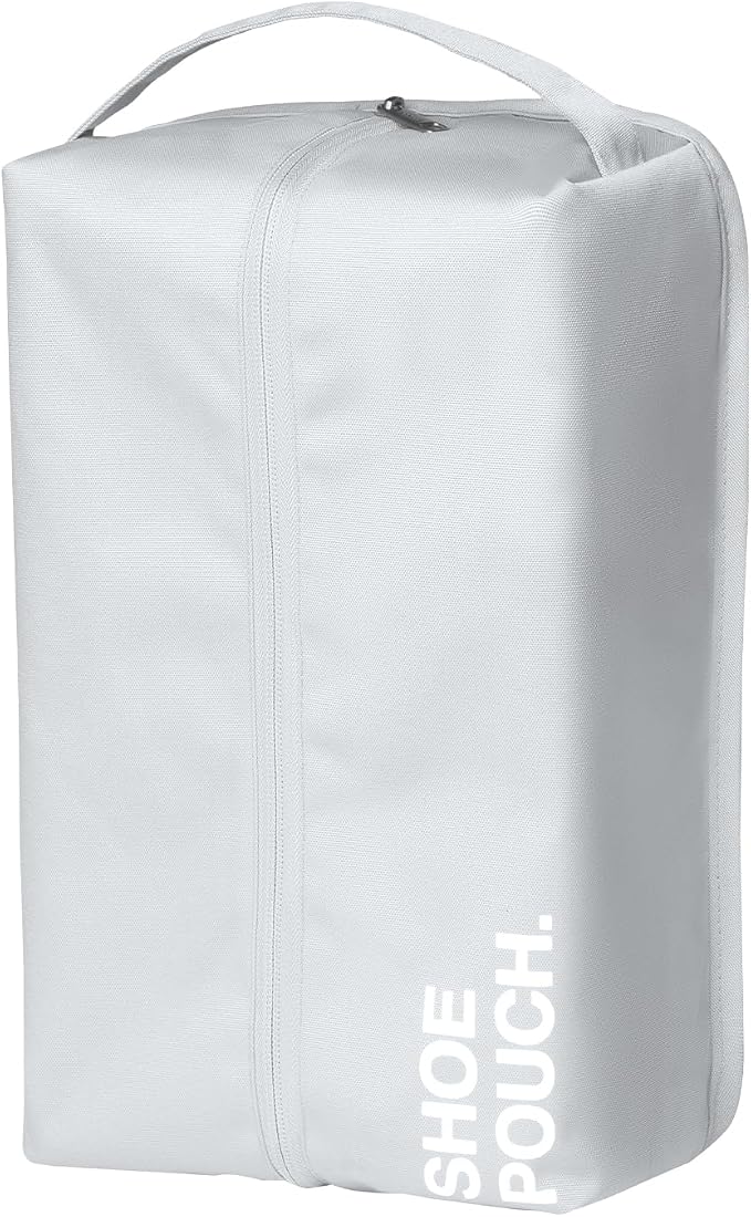 pack all Stylish Shoe Bag for Travel, Water-Resistant Shoe Pouch for Gym, Smell-Proof Soccer Cleats Bag for Sport (Light Grey)