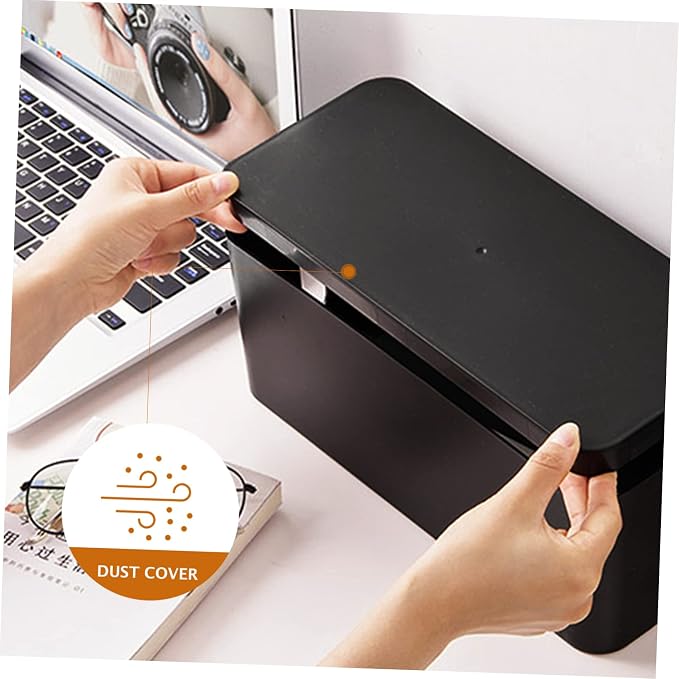 NUOBESTY Cable Management Box for Home Office Compact Cable Organizer Cord Storage Solution Tidy Up Power Strips and Cords