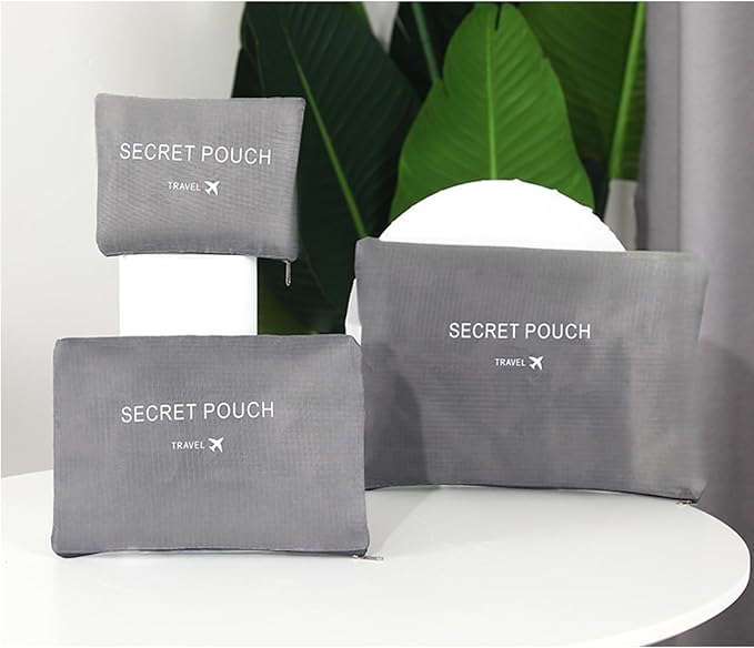 6 Set Packing Cubes with Laundry Pouch - Travel Luggage Organizer Bags for Luggage, Carry-On Suitcase Clothes Compression (Grey)