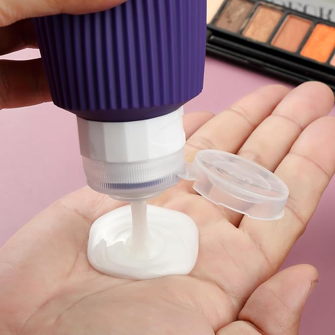 Mrsdry 16 Pack Travel Bottles for Toiletries, Large 6oz Silicone Travel Containers with No-Drip Valve and Wide Opening