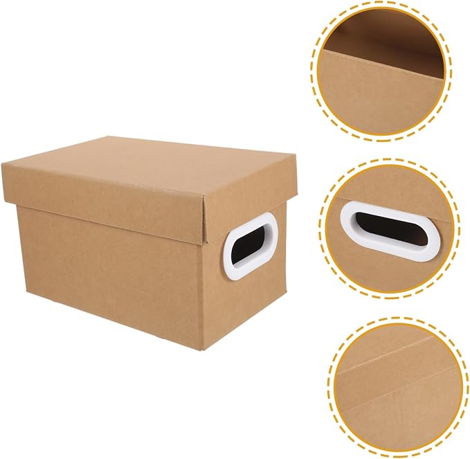 Stackable File Boxes Lids Boxes for Organizing Desktop Storage Basket Sundry Organizer