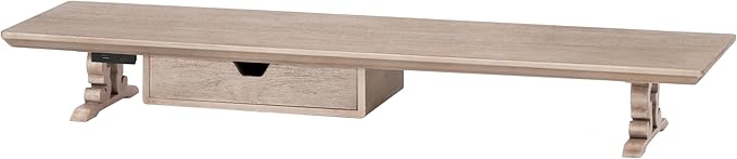 Anji Mountain Monitor Stand - Desktop Organizer & Laptop Riser, Ergonomic Monitor Riser, Space-Saving Monitor Stand for Desk, Durable Construction, Easy Assembly, Ideal for Home & Office,Biscotti