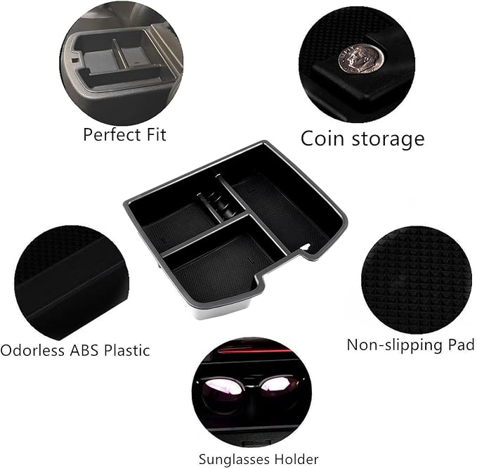 fit for Center Console Organizer Tray 2007-2014 GMC Sierra Chevy Silverado Tahoe Yukon Suburban - GM Vehicles Accessories Replaces 19166288