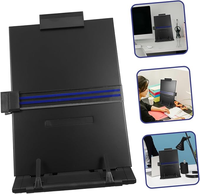 Adjustable Reading Stand Portable Book Stand Receipt Holder for Typing