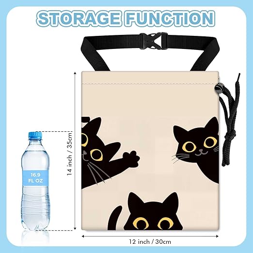 Three Black Cats Car Trash Bag - Waterproof Car Trash Bag Hanging Leakproof Car Garbage Bag - Washable Reusable Trash Bag For Car Interior Hanging Organizer Storage Vehicle Travelling Camping