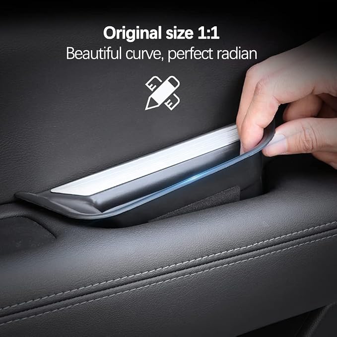 2pcs XT5 Rear Side Door Handle Storage Box Holder Upgraded Door Armrest Organizer for Cadillac XT5 2023 2022 2021 2020 2019 2018 2017