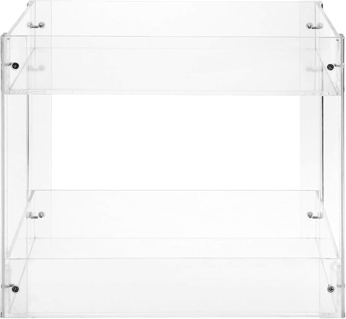 MyGift 2-Tier Premium Clear Acrylic Desk Letter Tray Organizer, A4 Size 2 Tier Document Organizer Desktop File Paper Holder Rack for Home and Office