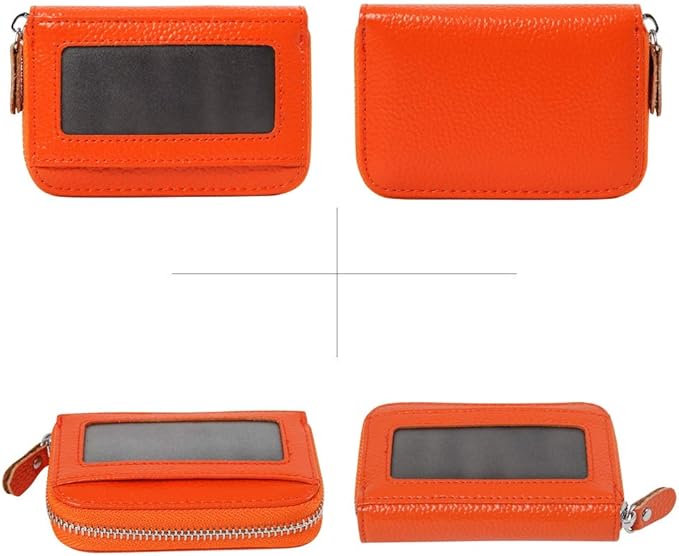 Women's RFID Blocking 12 Slots Credit Card Holder Leather Accordion Wallet