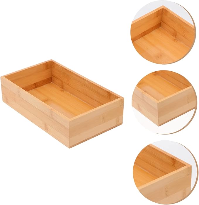 Zerodeko Home Desktop Storage Box for Sundries Organizing Solid Wood Craft with Natural Feel Compact Design with Capacity for Office and Home Decor