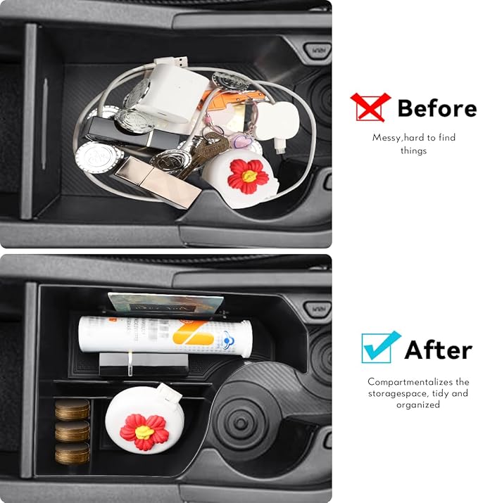 MARCHFA Center Console Organizer Tray Compatible for 2023 2024 2025 2026 Kia NIRO Accessories Console Insert Secondary Storage Box