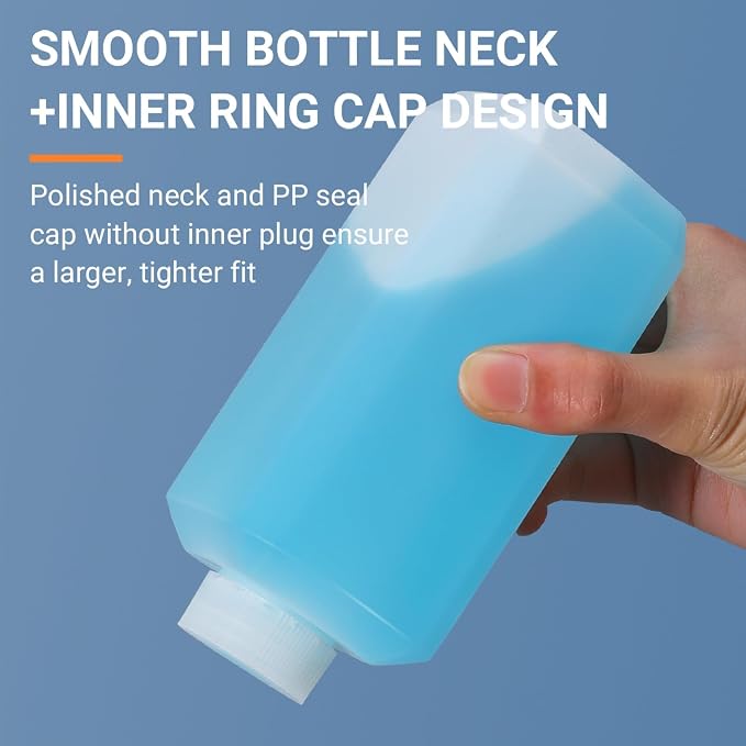 1.4oz/40ml Leak Proof Plastic Bottles with Caps for Liquids Sample, Reusable Small Bottles Containers for Travel, Camping and Hiking (Translucent, 10 Pcs)