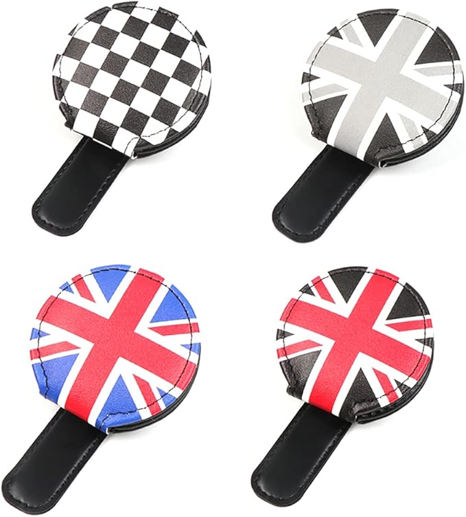 for Mini Cooper Universal Visor Car Glasses Sunglasses Holder Storage Fastener Portable Clip Vehicle Auto R55 R56 R60 F56 F55 F60 (Union Jack)