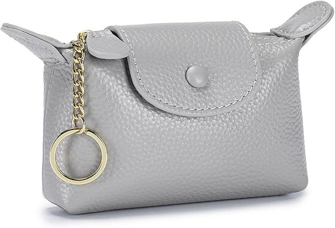 SENDEFN Small Leather Women Coin Purse, Women's Keychain Zipper Pocket Pouch Wallet