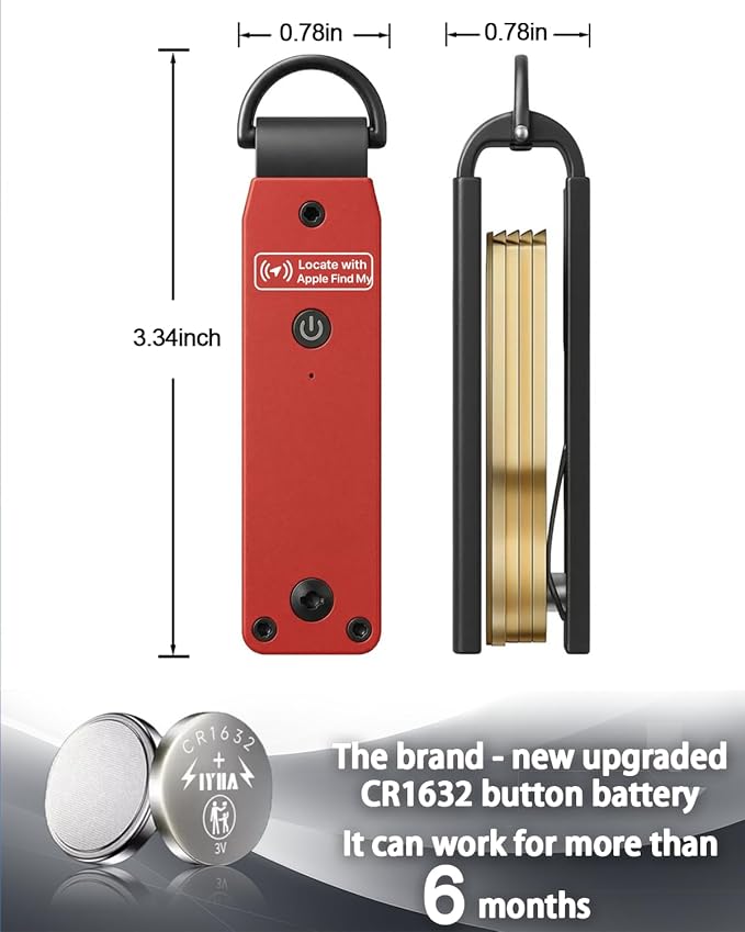 Air Keychain with GPS Tracker : Lightweight Compact Key Holder for Outdoor Use - Minimalist Metal Key Organizer