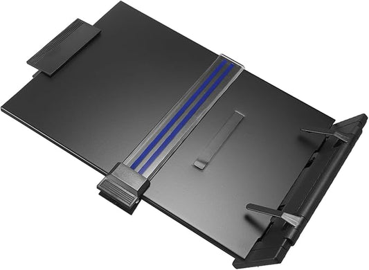 Adjustable Reading Stand for Desk Lightweight Copy Holder with Tilt Angle for Students and Office Use Black Document Holder