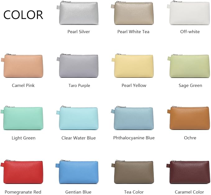 PU Leather Makeup Simple and Convenient Handbag Small Exquisite Storage Bag (PU/Pearl Yellow)
