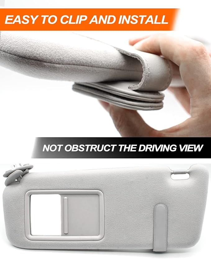 Sunglass Holder for Car, Magnetic Leather Eyeglass Hanger Sunglass Clip for Car Visor, Car Sunglass Holder Organizer Storage, Car Interior Accessories (1PCS, Gray)