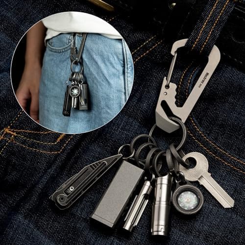 MecArmy Titanium 3pcs/4pcs/7pcs/18pcs Key Rings Keychain Large Small Split Rings