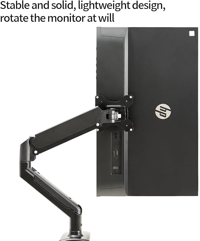 VESA Mount Adapter Bracket for HP M24h M27h Series 5 524sh 527sh Monitors - Fits 75x75mm & 100x100mm VESA, Wall Mount Monitor Arm Desk Stand, Black