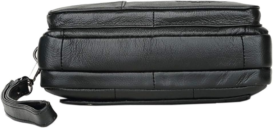 KPYWZER Leather Clutch Purse Wallet Men Wrist Bag