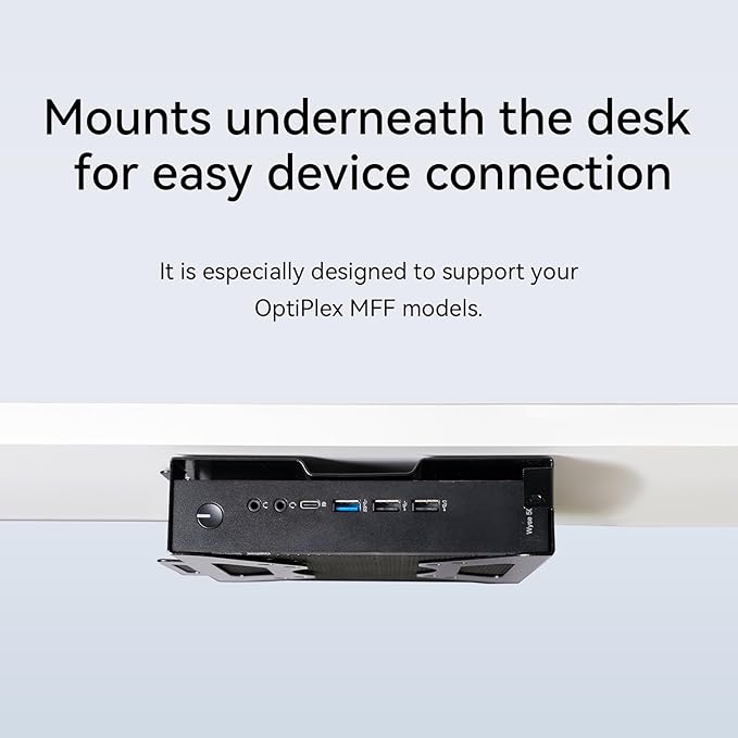 Shinar Metal Holder Compatible with Dell Mini PC Mount Mounting Bracket Form Factor Housing VESA Mount Adapter Underdesk and Wall Mount Suitable for MFF3040,3046,3050,3070,3080,5050,5060