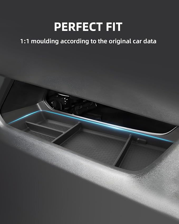 Under Center Console Organizer for Chevy Equinox 2025 2026, 2025 2026 Chevy Equinox Accessories-Black(Not for Equinox EV)