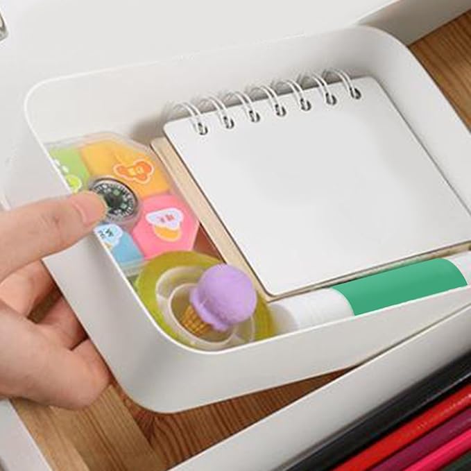 Desktop Storage Box, Small Basket Containers Versatile Storage Box Desk Rrganizer Trayspace Saving for Organizing Shelves Office