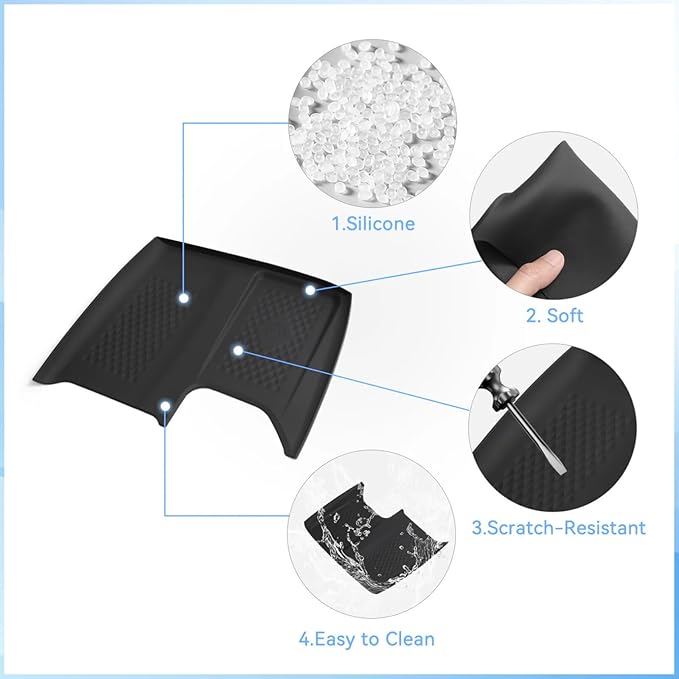 2Pcs Center Console Accessories for Toyota 2026 2025 2024 Grand Highlander Console Organizer Storage & Wireless Charging Anti-Slip Mat Protector Interior