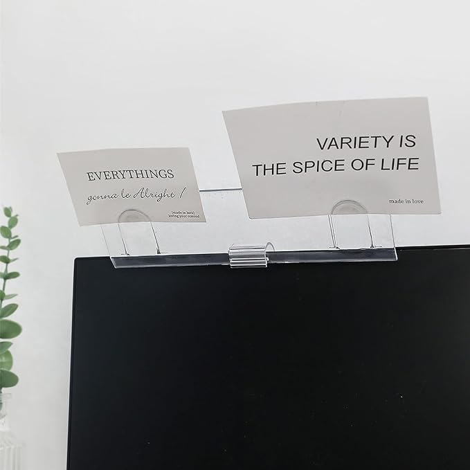 ZUFECY Monitor Memo Board Computer, Removable Clip Type Sticky Note Holder for Computer Screen,Suitable for Home Office Desk