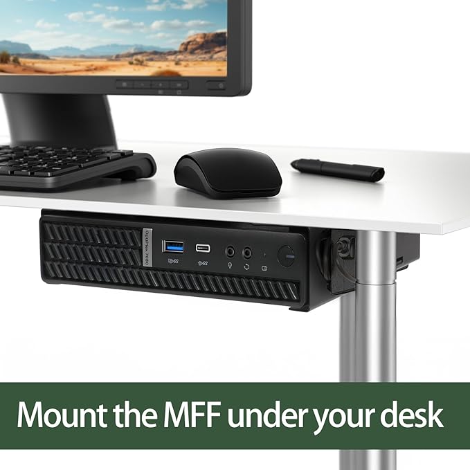 2 Pack Mini PC Mount Compatible with Dell Micro Form Factor Case Mount,VESA, Under Desk and Wall Mount Fits MFF 3040 3050 3060 5060 5070 7010 7020 7040 7050 7060 7070 7080 7090 9020 pro Micro Mount