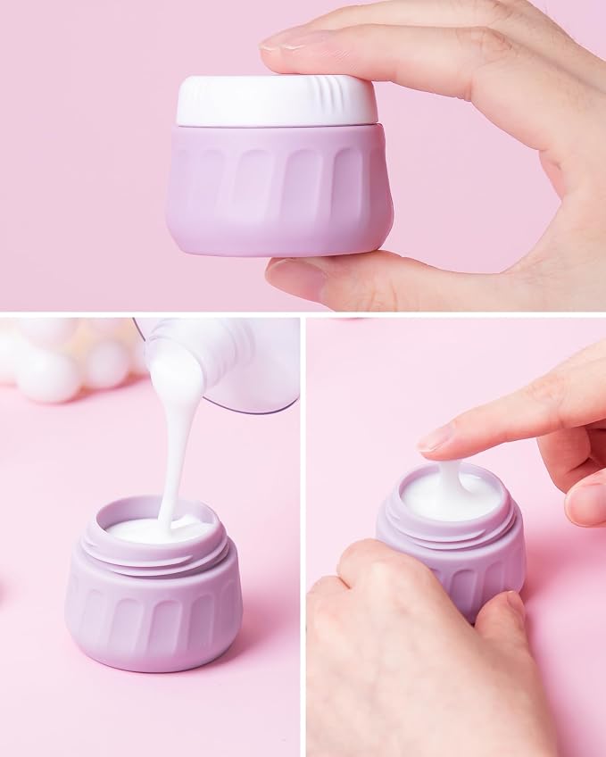 Mrsdry Travel Bottles for Toiletries 8 Pack, Travel Size Toiletries, Tsa Approved Travel Size Containers 3oz, with Travel Essentials Clear Bag, Leak Proof Silicone Squeezable Creams Jars