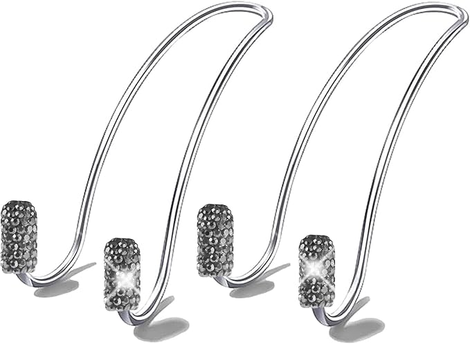 Guoord Bling Auto Hooks,Car Hangers Organizer Seat Headrest Hooks，Bag Organizers Rack and Hanger, Heavy-Duty Car Seat Hooks, Backseat Storage Hooks, Universal for SUV Truck Vehicle 2 Pack