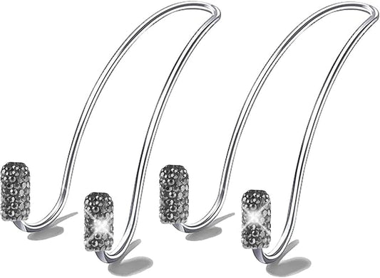 Guoord Bling Auto Hooks,Car Hangers Organizer Seat Headrest Hooks，Bag Organizers Rack and Hanger, Heavy-Duty Car Seat Hooks, Backseat Storage Hooks, Universal for SUV Truck Vehicle 2 Pack