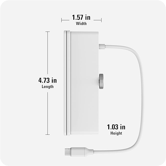 HyperDrive 6in1 USB Hub Adapter: HDMI 4K60Hz, USB-C 10Gbps, 2 USB-A 10Gbps, SD UHS-I, MicroSD UHS-I for iMac 2021 24 inch
