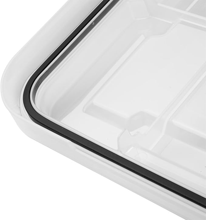 Sterilite 16 Pack Gasket Box, Stackable Plastic 20 Gallon Storage Container with Lids, Black - Waterproof and Dustproof Tote for Home Organization