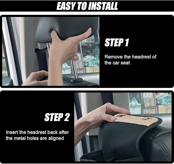 Car Back Seat Organizer, Waterproof PU Leather Car Hanging Storage Bag, Multipurpose Front & Backseat Car Seat Storage Organizer, Universal Interior Car Accessories for Most Vehicles (Brown Red)