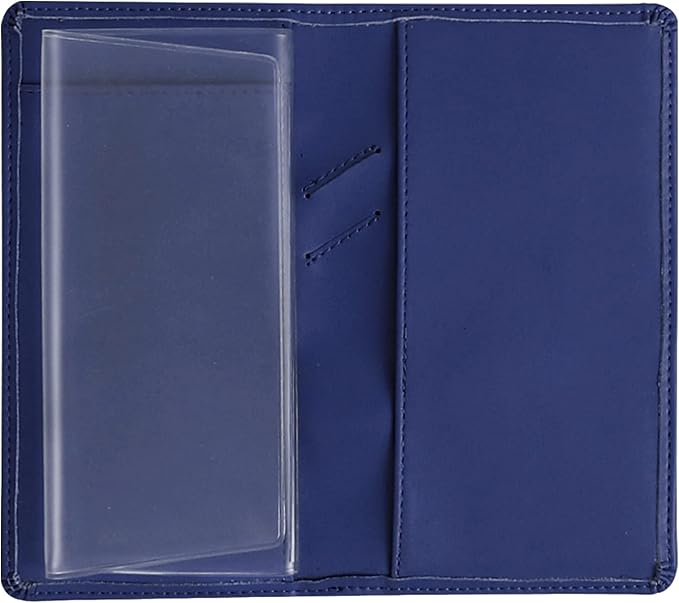 Sanlykate Leather Checkbook Cover for Men and Women, Check Book Case Card Holder with Free Divider, Standard Register Duplicate Checks with pen inserts