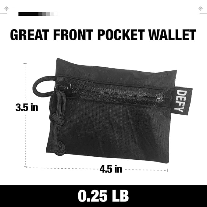 DEFY Project X-Pac Travel Pouch | Lightweight Nylon Organizer Pouch For Accessories | Premium Tech Wallet | Water Repellent Travel Organizer (Small, Black)