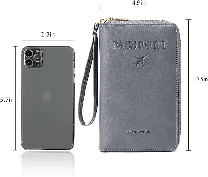 Family Passport Holder for Travel Women and Men RFID Passport Holder with Card Slots Holder Passport Case Passport cover Passport Wallet Travel Essentials and Accessories