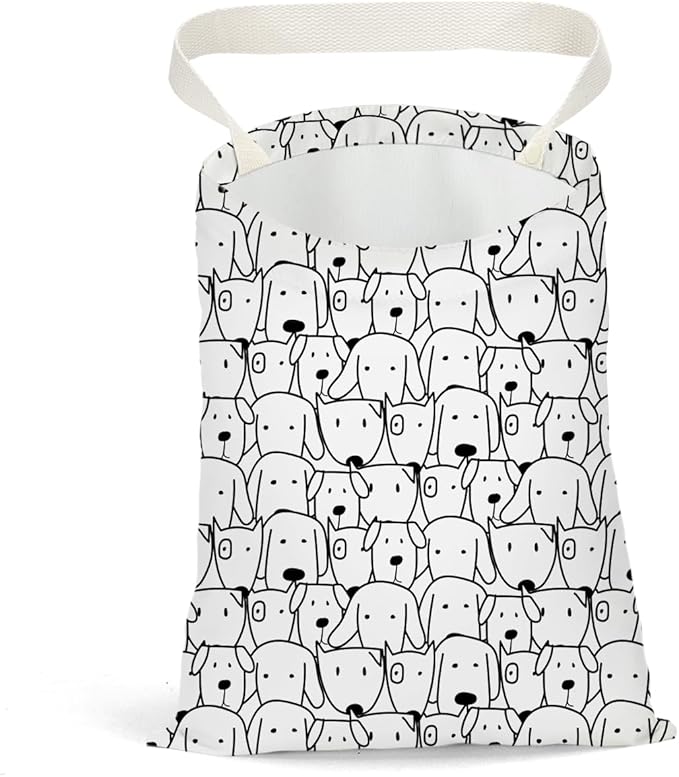 Car Trash Bag Car Garbage Bag Hanging Cars Trash Can, Waterproof Cars Back Seat Organizer for Vehicle Travelling Campingg Animal Dog Cow Leopard Decor