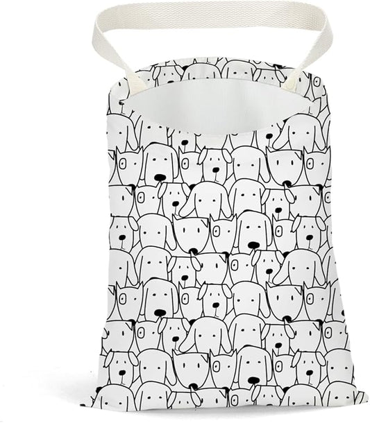 Car Trash Bag Car Garbage Bag Hanging Cars Trash Can, Waterproof Cars Back Seat Organizer for Vehicle Travelling Campingg Animal Dog Cow Leopard Decor