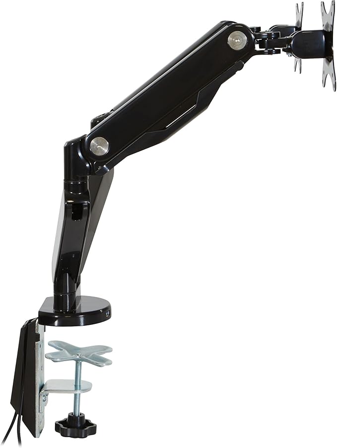 Office Star Ascend II Double Monitor Arms with Dual USB 3.0 Ports, 3-Point Rotation and VESA Mounting Bracket for 17-inch to 30-inch Monitors, Black