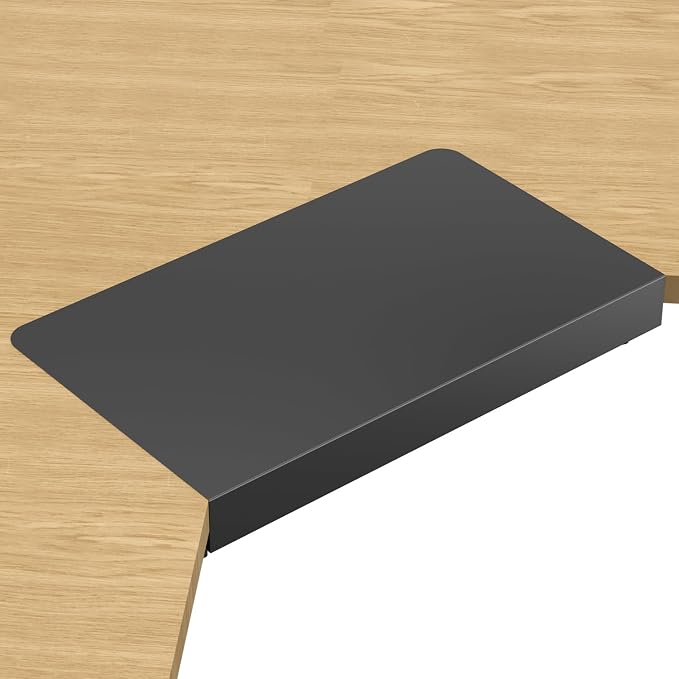 Suptek 17-inch Black Corner Mounting Bracket Extender for L-Shaped Desks – Fits Under-Desk Keyboard Trays (Model DESKEX01)