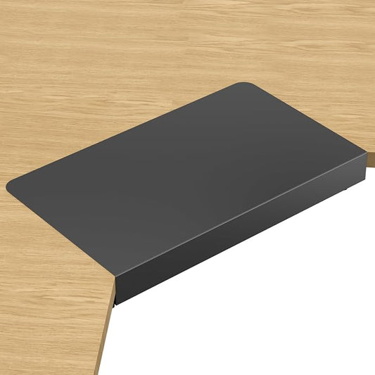 Suptek 17-inch Black Corner Mounting Bracket Extender for L-Shaped Desks – Fits Under-Desk Keyboard Trays (Model DESKEX01)