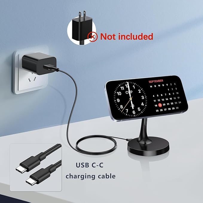 2 Pack Magnetic Wireless Charger iPhone, 15W Fast Mag-Safe Charger Stand for iPhone 17/17 Air/17 Pro/17 Pro Max 16/15/14/13/12 Series Magnet Wireless Charging Station/Pad for AirPods- Gifts Ideas