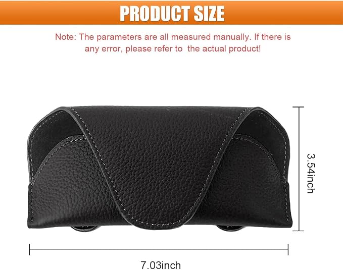 Sunglass Holder for Car Visor, Magnetic Leather Auto Sun Visor Eyeglasses Protective Storage Case with Mount Clip, Vehicle Interior Eyewear Organizer Accessory for Most Cars (Black)