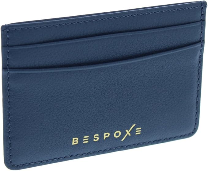 Slim Minimalist Front Pocket RFID Blocking Leather Wallets for Men and Women - Admiral Blue