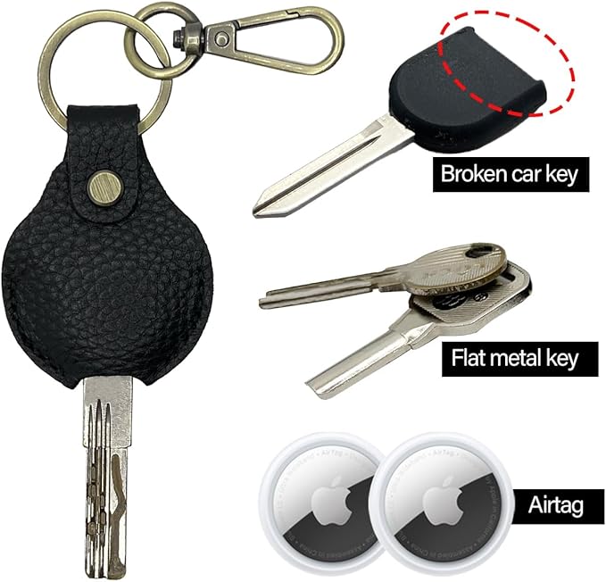 Genuine Leather Key Ring,Key Sleeve for Men, Women, Key Holder, Stylish Key Cover for Broken Key,Key Chain