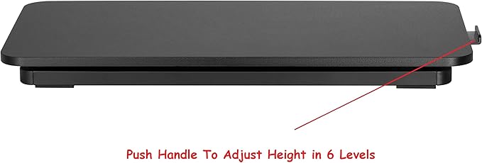Mount Plus KBT10 Ultra Slim 24" Laptop, Keyboard and Mouse Stand | Sit Stand Adjustable Riser for Standing Desks | Lifts Up to 15.6 inches in Height | 5 Height Levels Riser