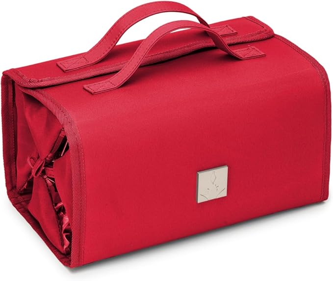 ROYALFAIR Roll Up Makeup Bag, Travel Toiletry Bag for Women with 4 Clear TSA Approved Pouches, Hanging Travel Organizer, Folding Cosmetic Bag for Men and Women